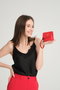 Zoozie Bags Cartera Mujer Mini Best Roja Piel PU